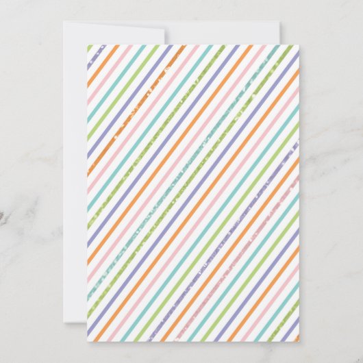 雨低下のグリッターのベビーシャワーの招待状 招待状 (裏面)