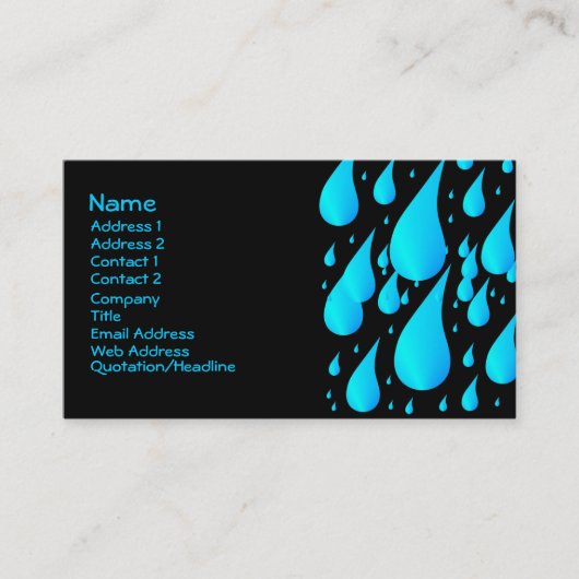 雨低下 名刺 (正面)