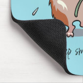 雨保を楽しむハッピーギニア豚 マウスパッド (コーナー)