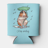 雨保を楽しむハッピーギニア豚 缶クーラー (正面)