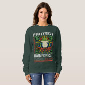 雨保護林環境認識度 スウェットシャツ (正面フル)
