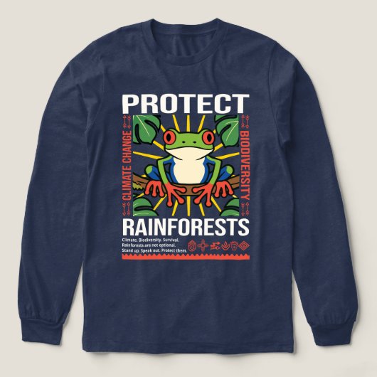 雨保護林環境認識度 トライブレンドＴシャツ (デザイン正面)