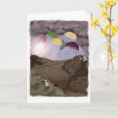 雨凧 カード (黄色い花)