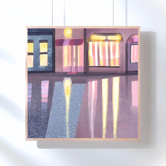 雨反射 | ロフィコンテンポラリーーの水彩 ポスター