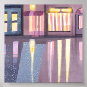 雨反射 | ロフィコンテンポラリーーの水彩 ポスター (正面)