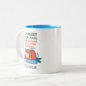 雨吹雪退職した郵便員パーソナライズされた ツートーンマグカップ (正面左)