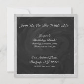 雨天グレーと黒モノグラム 招待状 (裏面)