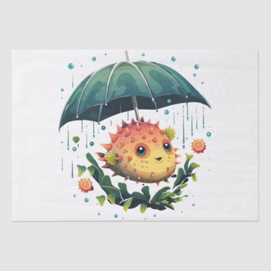 雨天時の傘を差す 薄葉紙 (正面)