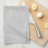 雨天灰色の渦巻き キッチンタオル (四つ折り)