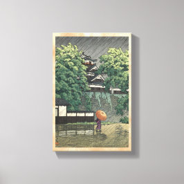 雨天熊本城鵜戸塔川瀬蓮井 キャンバスプリント