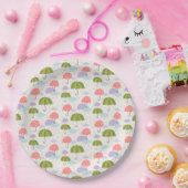 雨天秋の傘の模様 ペーパープレート (パーティー)