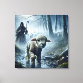 雨失ったの森の羊飼い キャンバスプリント (正面)