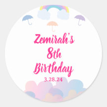 雨季 – パステルアンブレラとクラウド