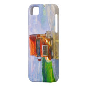 雨嵐の箱の大きい装備の赤いトラック Case-Mate iPhoneケース (裏面左)