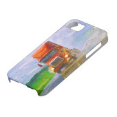 雨嵐の箱の大きい装備の赤いトラック Case-Mate iPhoneケース (下部)