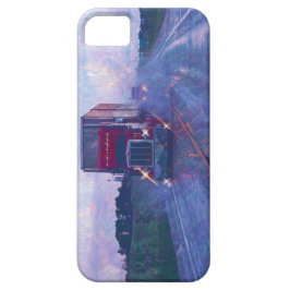 雨嵐の箱の大きい装備の赤いトラック iPhone 11 ケース