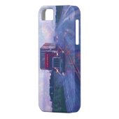 雨嵐の箱の大きい装備の赤いトラック Case-Mate iPhoneケース (裏面左)