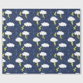 雨嵐の雷雲 ラッピングペーパー (フラット)