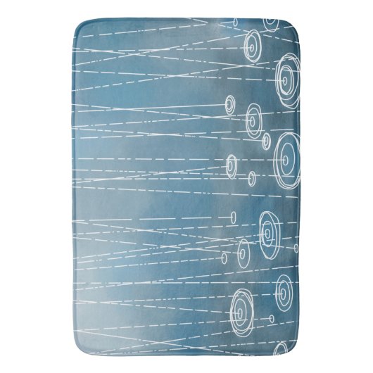 雨嵐の青 バスマット (正面縦)