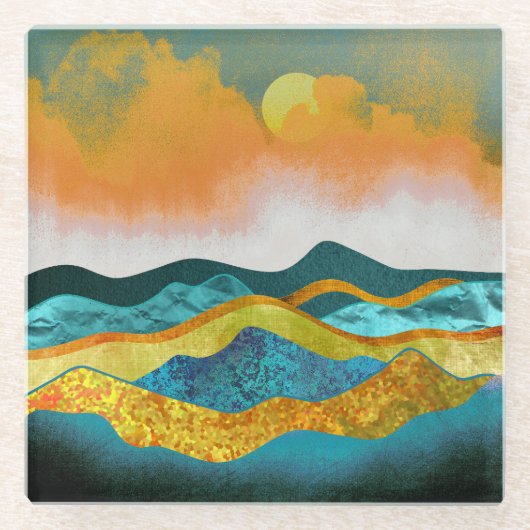 雨嵐 ガラスコースター (正面)