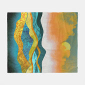 雨嵐 フリースブランケット (正面(横))