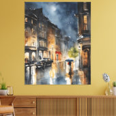 雨市水彩画 キャンバスプリント (インサイチュ (リビング))