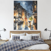 雨市水彩画 キャンバスプリント (インサイチュ (寝室))