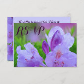 雨後のサクラソウの結婚・婚約の返信 出欠カード (正面/裏面)