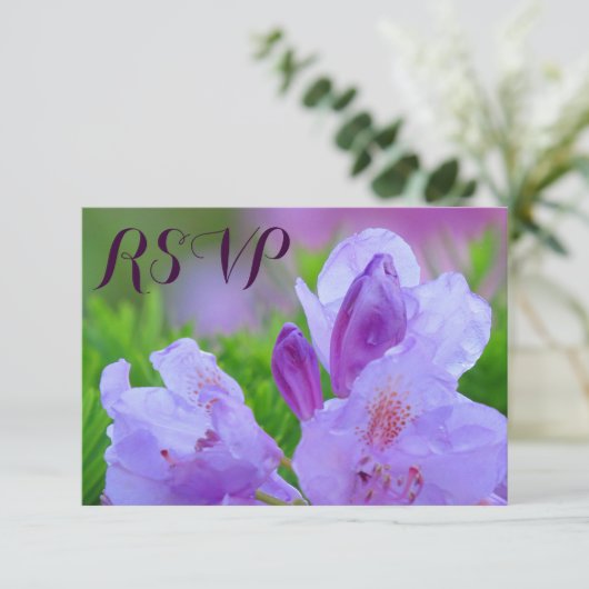 雨後のハナミズキの結婚・婚約の返信 出欠カード (スタンド正面)