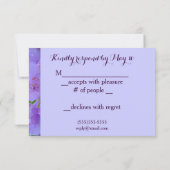 雨後のハナミズキの結婚・婚約の返信 出欠カード (裏面)