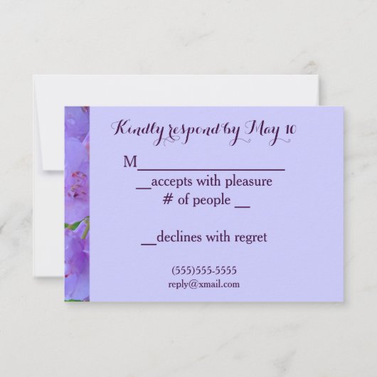 雨後のハナミズキの結婚・婚約の返信 出欠カード (裏面)