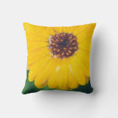 雨後の明るい黄色の花 クッション (裏面)