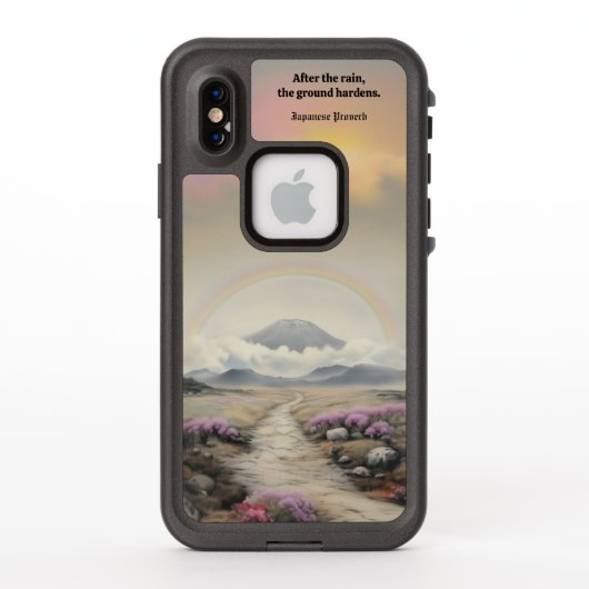 雨後の水彩風景画 LifeProof iPhoneケース (裏面)