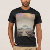 雨後の水彩風景画 Tシャツ (正面)