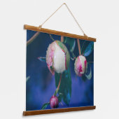 雨後の牡丹の花 吊り下げ型タペストリー (傾斜あり)