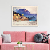 雨後の穂高山、保高山、雨後の山、吉田、ウッドカット キャンバスプリント (インサイチュ (リビング))