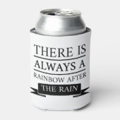 雨後の虹（黒） 缶クーラー (缶正面)