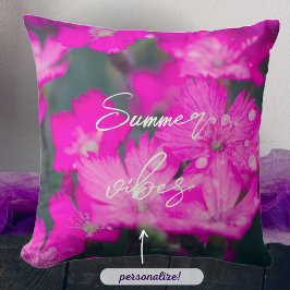 雨後の野生のカーネーション クッション