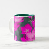 雨後の野生のカーネーション ツートーンマグカップ (正面左)