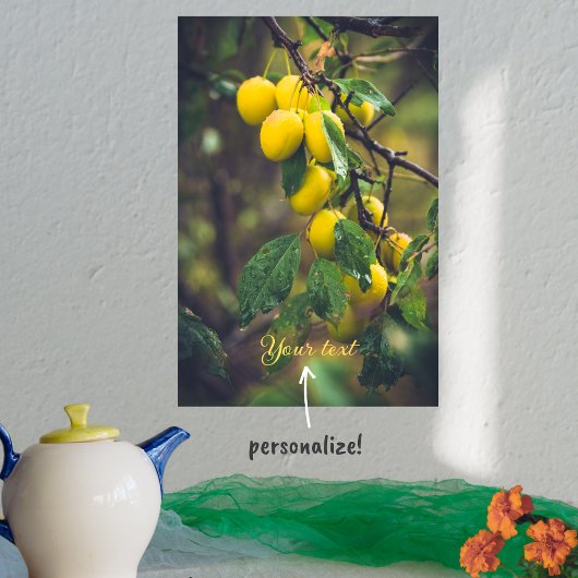 雨後の黄色い梅 ポスター