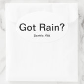 雨得か? 楕円形シール (バッグ)