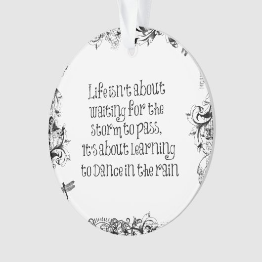 雨感動的学引用文で踊ろう オーナメント (正面)