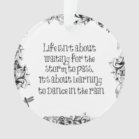 雨感動的学引用文で踊ろう オーナメント (正面)