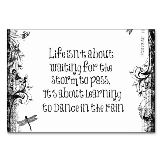 雨感動的学引用文で踊ろう テーブルナンバー (正面)