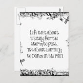 雨感動的学引用文で踊ろう ポストカード (正面/裏面)