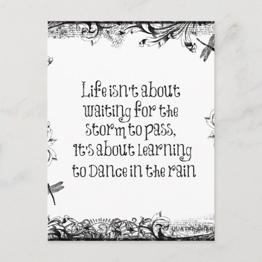 雨感動的学引用文で踊ろう ポストカード (正面)