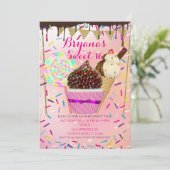 雨振りかけるキャンディランド甘い16招待状 招待状 (スタンド正面)