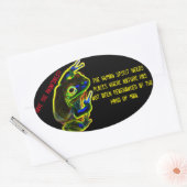 雨救林のステッカー 楕円形シール (封筒)