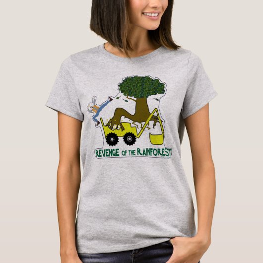 雨救林の植木地球の日のエコTシャツ Tシャツ (正面)