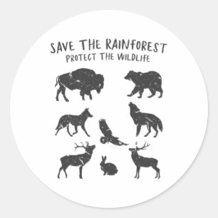雨救林保護野生動物Gr ラウンドシール